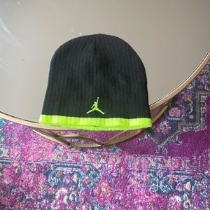 Neon green and black Joran beanie
